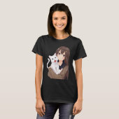 Frauen-Katzen-T - Shirt-Design T-Shirt (Vorne ganz)