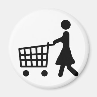 Frauen kaufen schwarzen Wagen Magnet