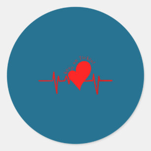 Frauen Keep On Tickin! Ekg Herzschlag Kuh Ventil H Runder Aufkleber