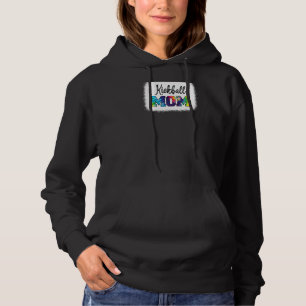 Frauen Kickball Mama Gefärbte Krawatte Cheetah Pri Hoodie