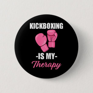 Frauen Kickboxen Ist Meine Therapie Tolles Geschen Button