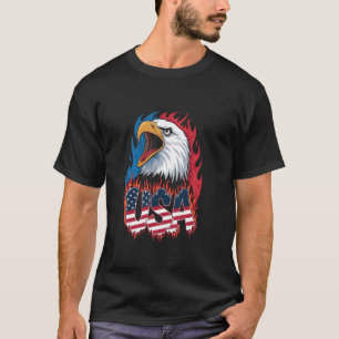 Frauen Kinder Adler Flag American Men Patriotic US T-Shirt