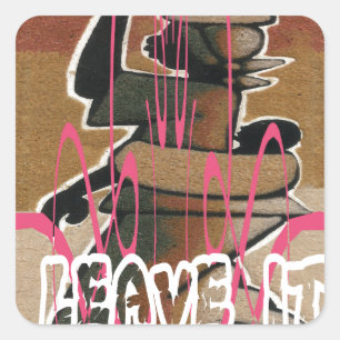 Frauen & Kinder Das Leben ist nicht fair; gewöhnen Quadratischer Aufkleber