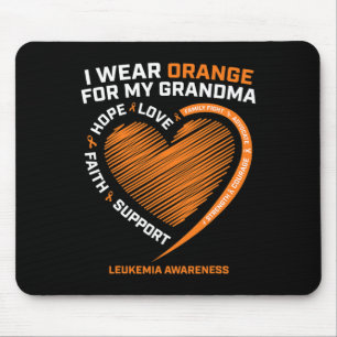 Frauen Kinder, die ich Orange für meine Oma Leukäm Mousepad