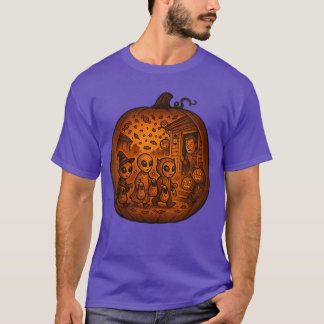 Frauen Kinder in der Halloween-Nacht Süßigkeiten o T-Shirt