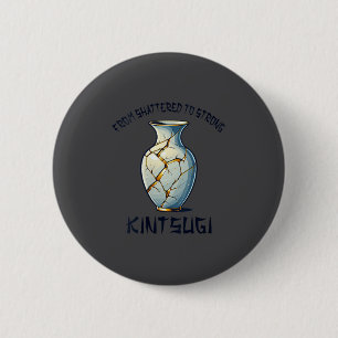 Frauen Kintsugi Kintsukuroi unvollkommene japanisc Button