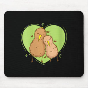 Frauen Kiwi-Vogel ist verliebt Kiwi-Frucht Tier Mousepad