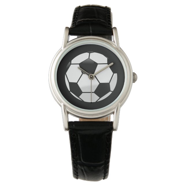 Frauen - klassische Uhr/Fußballball Armbanduhr (Vorderseite)