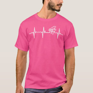 Frauen Klavier Herzschlag Klavier T-Shirt