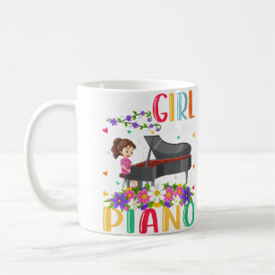 Frauen Klaviermusikliebhaber Nur Ein Mädchen Das K Kaffeetasse