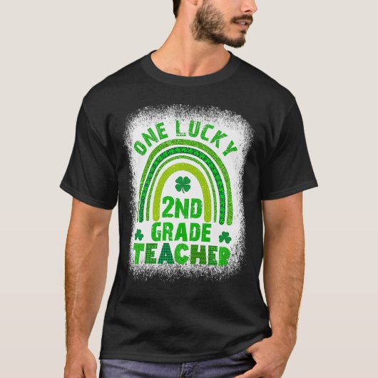 Frauen Kleeblatt Ein glücklicher Lehrer St Patrick T-Shirt (Vorderseite)