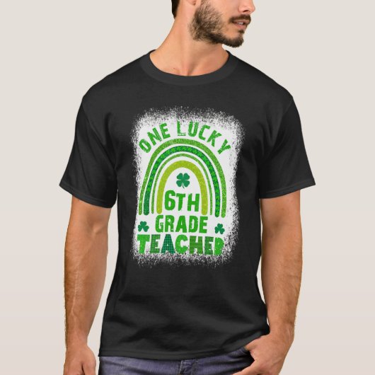 Frauen Kleeblatt Ein glücklicher Lehrer St Patrick T-Shirt (Vorderseite)