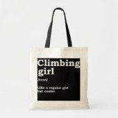 Frauen Klettern Mädchen Definition Noun Berg Tragetasche (Vorne)