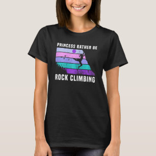Frauen klettern wie die junge Retro Sunset Prinzes T-Shirt