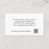 Frauen Koch Kochen | Küchen Utensils Muster Visitenkarte (Rückseite)