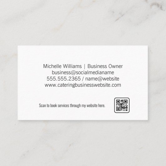 Frauen Koch Kochen | Küchen Utensils Muster Visitenkarte (Rückseite)