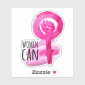 Frauen können durch Solidarität Vinyl-Aufkleber sc Aufkleber (Blatt)