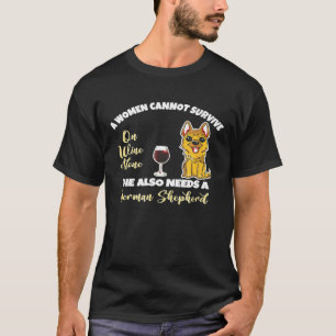 Frauen können nicht allein vom Wein des deutschen T-Shirt