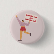 Frauen können und Frauen werden Feminismus-Slogan