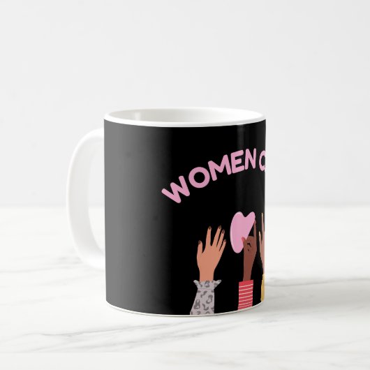 Frauen können weiblich kaffeetasse (Vorderseite Links)