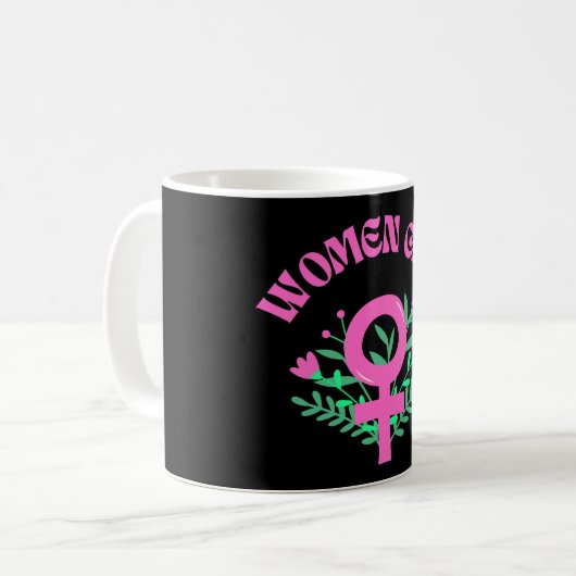 Frauen können weiblich kaffeetasse (Vorderseite Links)