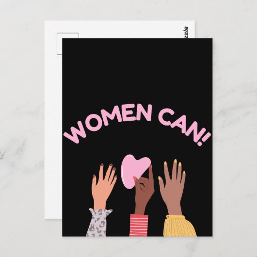 Frauen können weiblich postkarte (Vorne/Hinten)