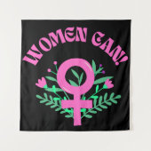 Frauen können weiblich wandteppich (Vorderseite)