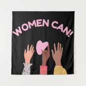 Frauen können weiblich wandteppich (Vorderseite)