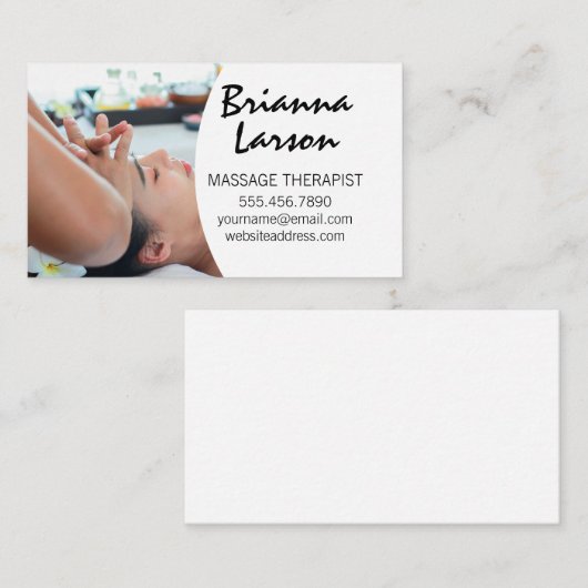Frauen Kopfmassage Visitenkarte (Vorne/Hinten)