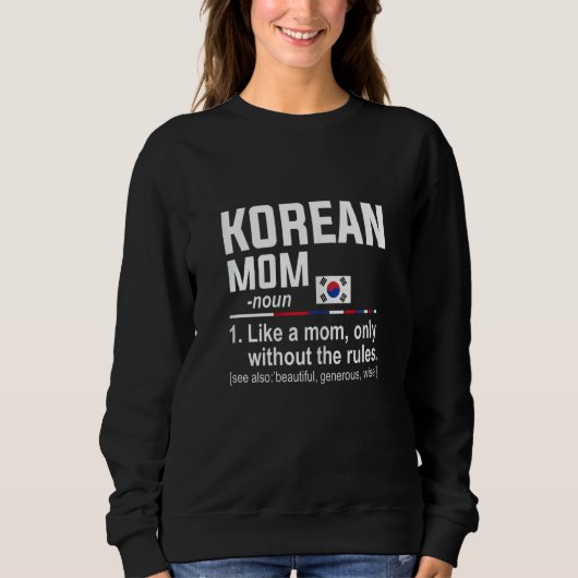 Frauen Koreanische Mutter Definition Muttertag Sweatshirt (Vorderseite)
