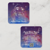 *~* Frauen Kosmische Pflanze Goddess Floral QR MOO Quadratische Visitenkarte (Vorne/Hinten)