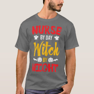 Frauen Krankenschwester bei Tag, Hexe bei Nacht lu T-Shirt
