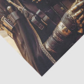 Frauen Krieg in Schwarz mit zwei Bildern Decoupage Seidenpapier (Detail)