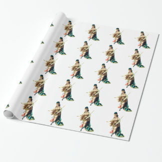 Frauen-Krieger - Vintage Illustration Geschenkpapier