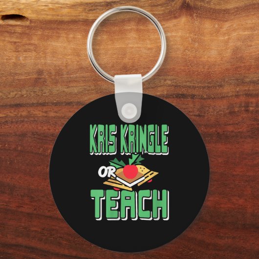 Frauen Kris Kringle oder unterrichten Funny Holida Schlüsselanhänger (Vorderseite)