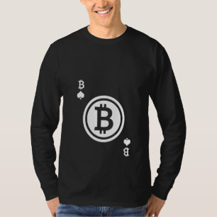 Frauen Krypto Währung Btc Bitcoin Coin Playing Ca T-Shirt