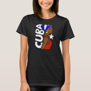 Frauen Kuba Havanna Kubanische Flagge Karibisches  T-Shirt