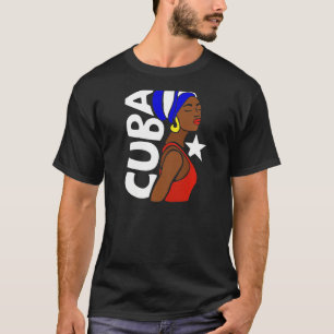 Frauen Kuba Havanna Kubanische Flagge Karibisches T-Shirt