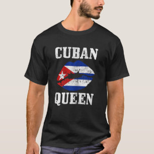 Frauen kubanische Königin Kuba Flaggenpride Vintag T-Shirt