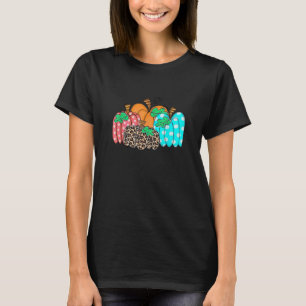 Frauen Kürbis Leoparden Druck Grafik Es Ist Herbst T-Shirt