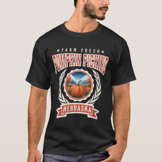 Frauen Kürbisauswahl Nebraska Familie Herbst T-Shirt