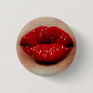 Frauen-Kuss-Knopf Button