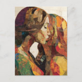 Frauen küssen gemischte Medienkollektion Postkarte (Vorderseite)