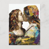 Frauen küssen gemischte Medienkollektion Postkarte (Vorderseite)