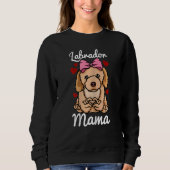 Frauen Labrador Mama Finger Heart Hund Tier mit Sweatshirt (Vorderseite)