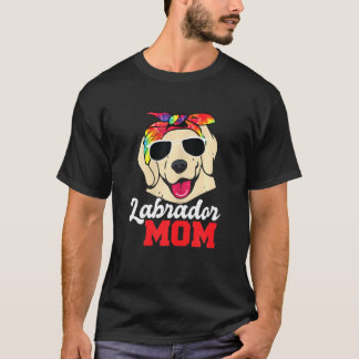 Frauen Labrador Mama Hausbesitzerin Gefärbte Krawa T-Shirt