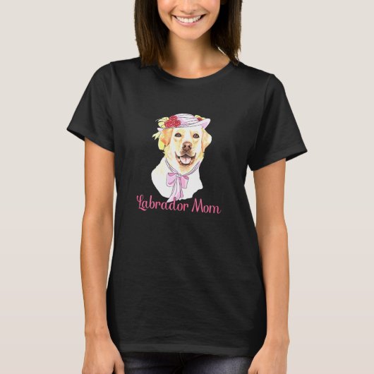 Frauen Labrador Mama Retriever Yellow Labrador Hun T-Shirt (Vorderseite)