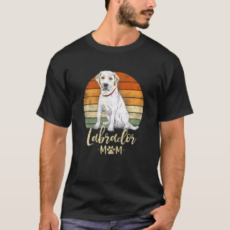 Frauen Labrador Mama Retro Labrador Retriever Dog T-Shirt