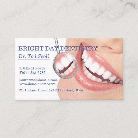 Frauen lächeln Kosmetische Zahnmedizin Zahnmedizin Visitenkarte (Vorderseite)
