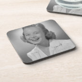 Frauen-Lächeln Untersetzer (Linke Seite)